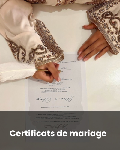 certificats de mariage