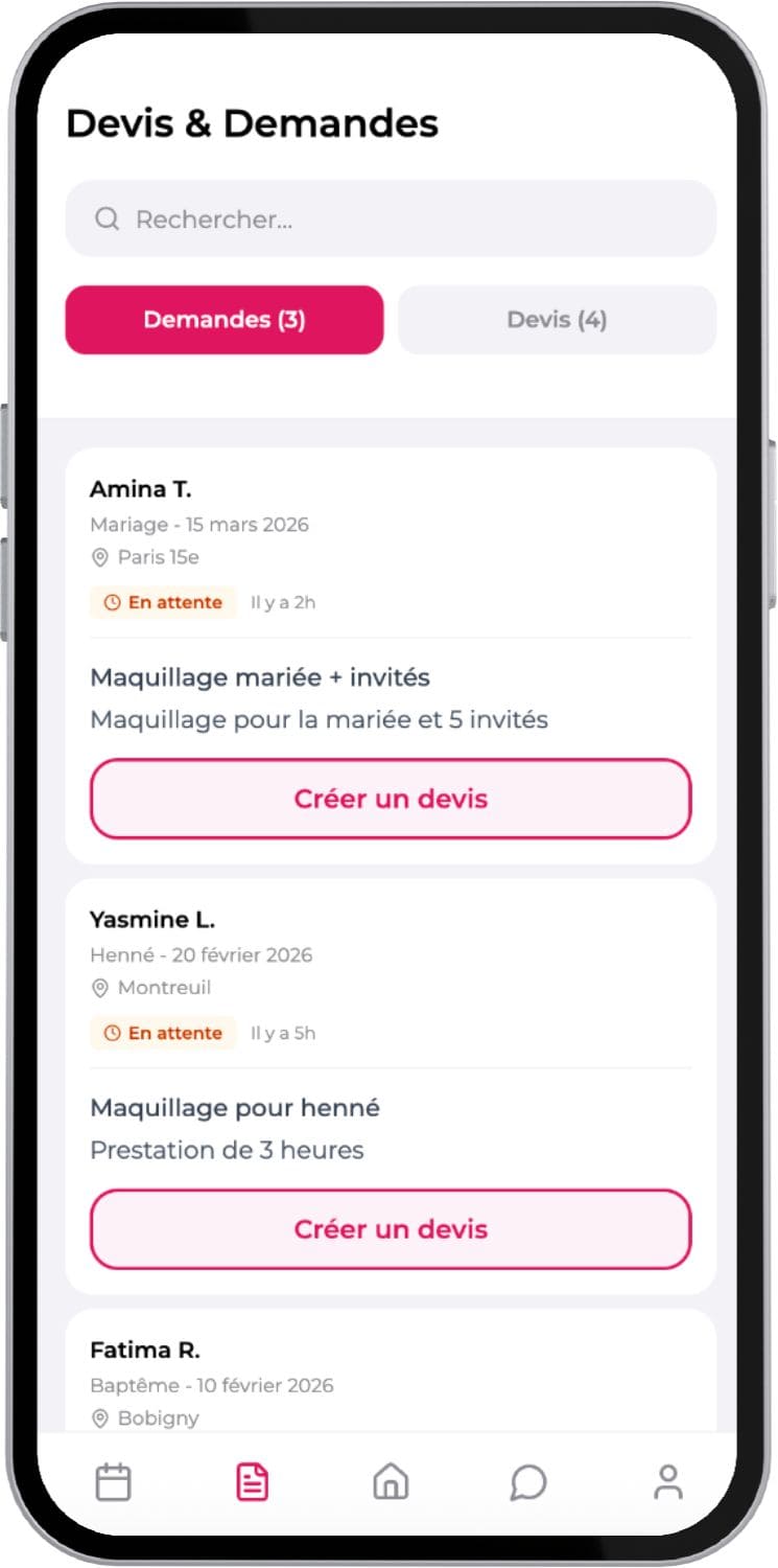 Amani Devis Presta - Mes reservations