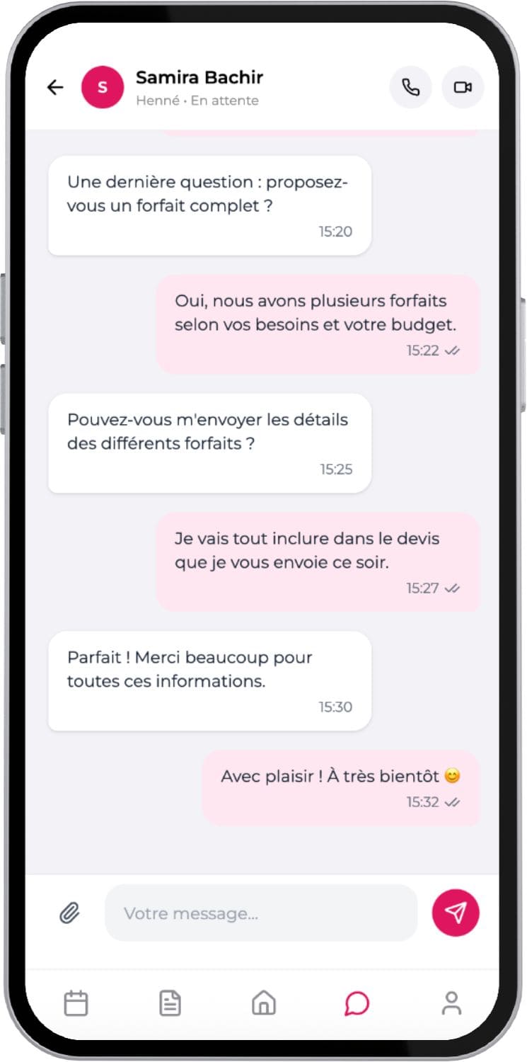 Amani Messagerie presta 2 - Mes reservations