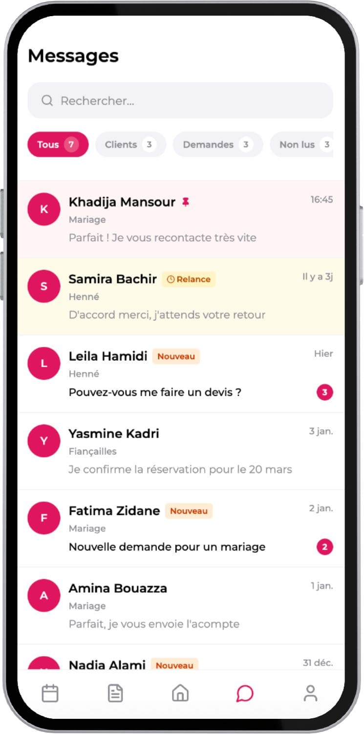 Amani Messagerie presta - Mes reservations